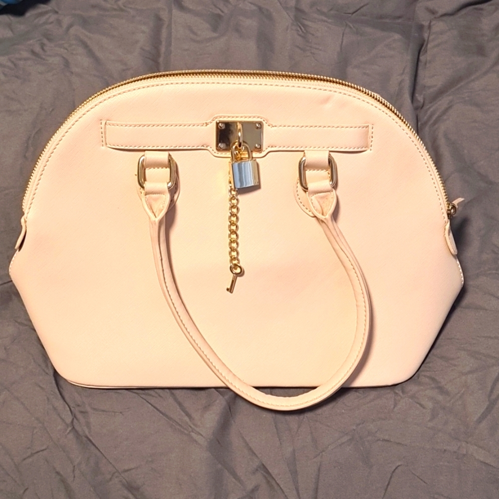 Pink beige purse